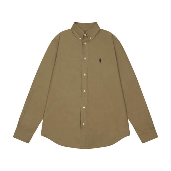 designer,replica,clothing,fake,1:1,lv,luxury,high quality Ralph Lauren small label war horse cotton and linen casual shirt