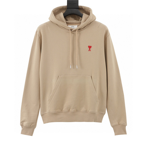 designer,replica,clothing,fake,1:1,lv,luxury,high quality Ami little love embroidered hooded sweatshirt (0B0B)