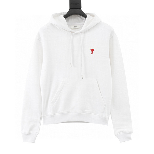 designer,replica,clothing,fake,1:1,lv,luxury,high quality Ami little love embroidered hooded sweatshirt (3B4A)