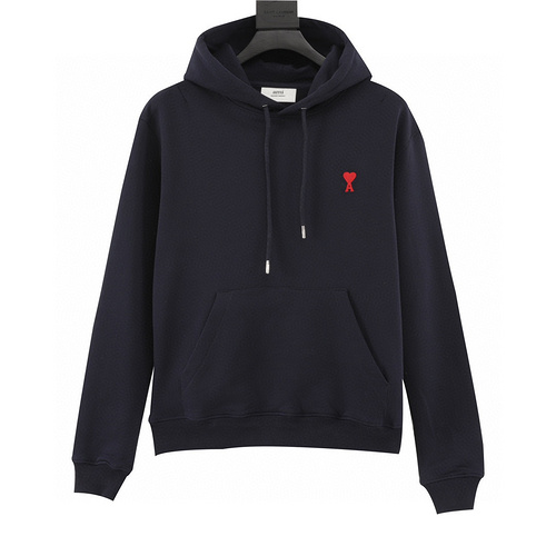 designer,replica,clothing,fake,1:1,lv,luxury,high quality Ami little love embroidered hooded sweatshirt (8A7A)