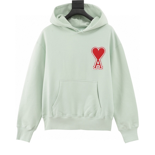 designer,replica,clothing,fake,1:1,lv,luxury,high quality Ami towel embroidered love hooded sweatshirt (10B5)