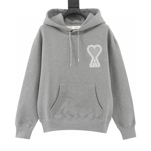 designer,replica,clothing,fake,1:1,lv,luxury,high quality Ami towel embroidered love hooded sweatshirt (F228)