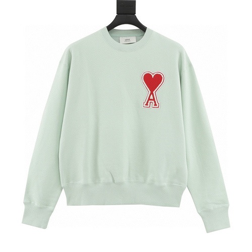 designer,replica,clothing,fake,1:1,lv,luxury,high quality Ami love embroidered round neck sweatshirt (1D01)