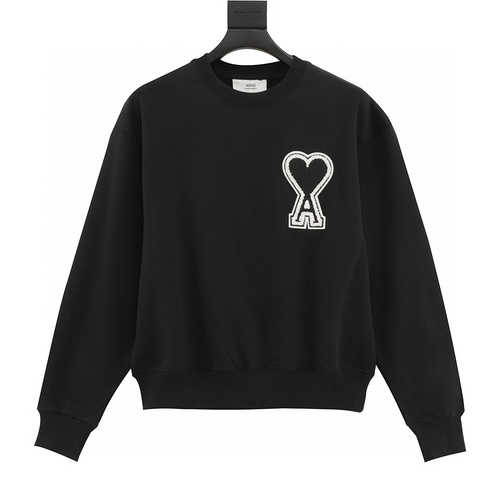designer,replica,clothing,fake,1:1,lv,luxury,high quality Ami love embroidered round neck sweatshirt (2D5E)