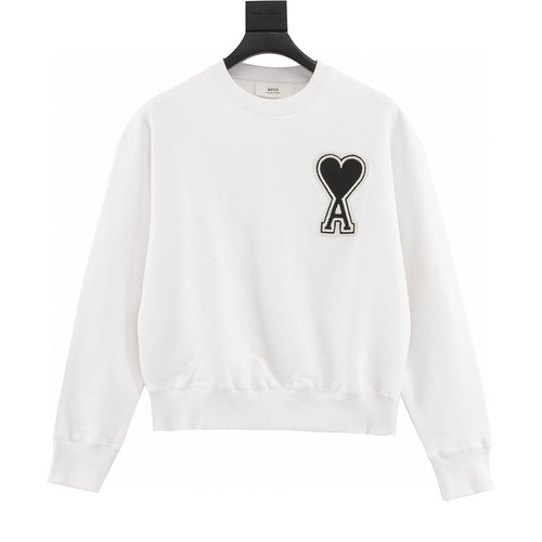 designer,replica,clothing,fake,1:1,lv,luxury,high quality Ami love embroidered round neck sweatshirt (5EDD)