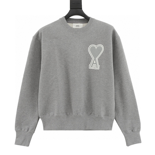 designer,replica,clothing,fake,1:1,lv,luxury,high quality Ami love embroidered round neck sweatshirt (AFD1)