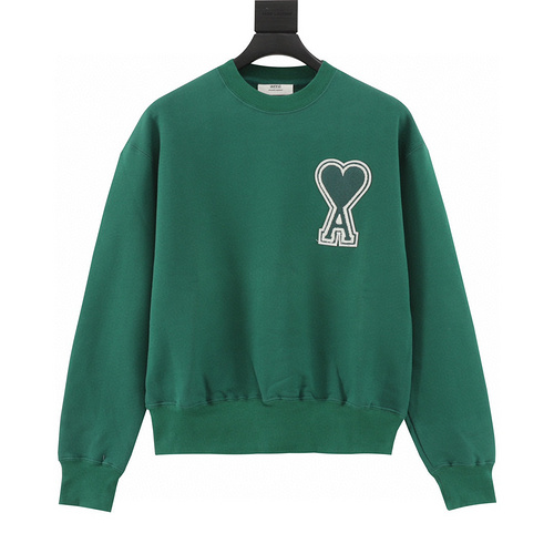 designer,replica,clothing,fake,1:1,lv,luxury,high quality Ami love embroidered round neck sweatshirt (DA77)