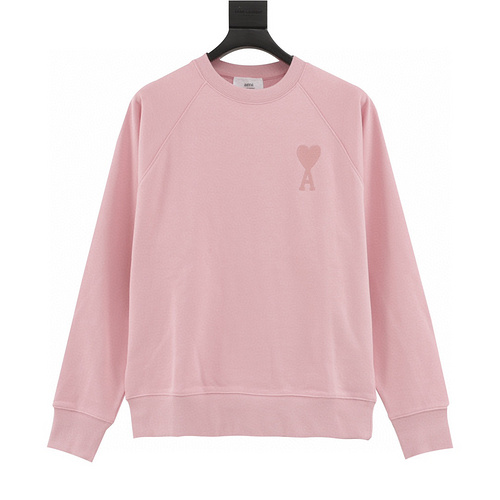 designer,replica,clothing,fake,1:1,lv,luxury,high quality Ami classic love logo embroidered crew neck sweatshirt (4879)