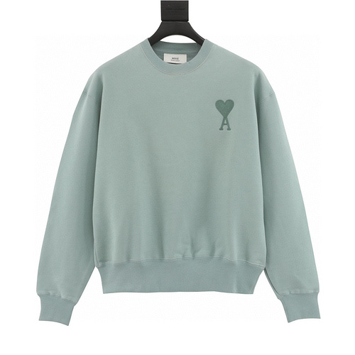 designer,replica,clothing,fake,1:1,lv,luxury,high quality Ami classic love logo embroidered round neck sweatshirt (63BC)