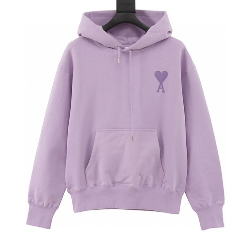 designer,replica,clothing,fake,1:1,lv,luxury,high quality Ami classic love logo embroidered hooded sweatshirt (3466)