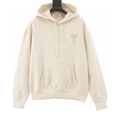 designer,replica,clothing,fake,1:1,lv,luxury,high quality Ami classic love logo embroidered hooded sweatshirt (89AC)