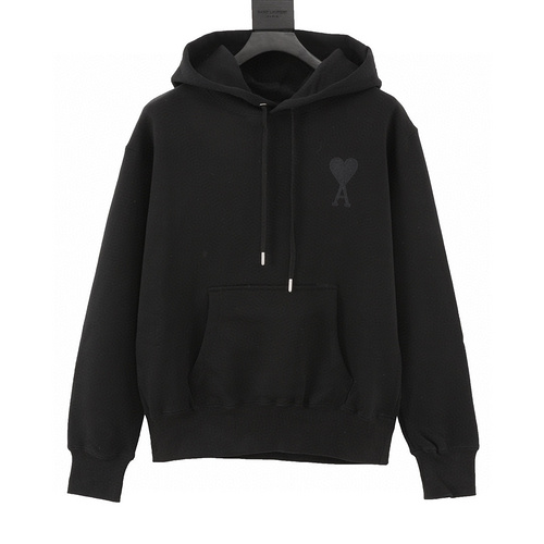 designer,replica,clothing,fake,1:1,lv,luxury,high quality Ami classic love logo embroidered hooded sweatshirt (93B2)