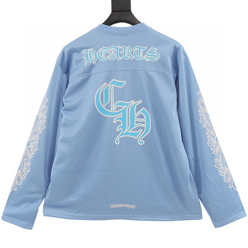 designer,replica,clothing,fake,1:1,lv,luxury,high quality Chrome Hearte Sanskrit Mesh Hockey Jersey Long Sleeve T-Shirt (AE64)