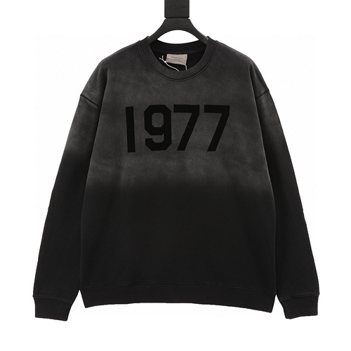 designer,replica,clothing,fake,1:1,lv,luxury,high quality FEAR OF GOD Gradient washed flocking 1977 crew neck sweatshirt (1231)
