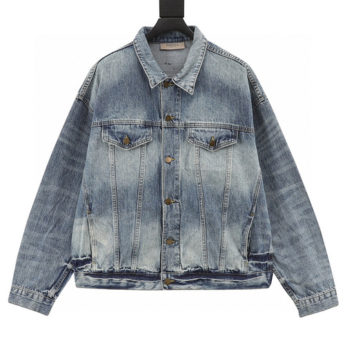 designer,replica,clothing,fake,1:1,lv,luxury,high quality Fear of God FOG main line ess washed distressed denim jacket (236A)
