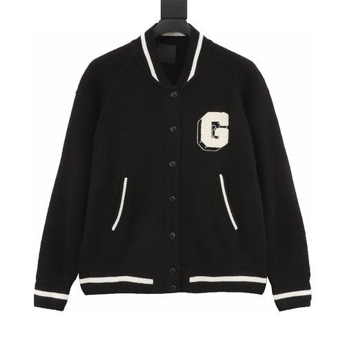 designer,replica,clothing,fake,1:1,lv,luxury,high quality Givenchy G-shaped knitted baseball jacket (B3FF)