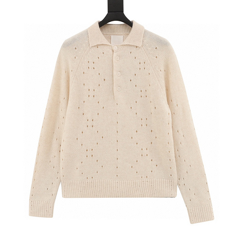 designer,replica,clothing,fake,1:1,lv,luxury,high quality Givenchy hollow wool lapel sweater (7980)