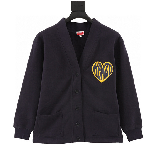 designer,replica,clothing,fake,1:1,lv,luxury,high quality KENZO HEARTS big love sweatshirt cardigan (D72B)