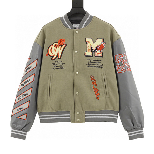 designer,replica,clothing,fake,1:1,lv,luxury,high quality OFF WHITE Devil Arrow Baseball Jacket (9D7A)
