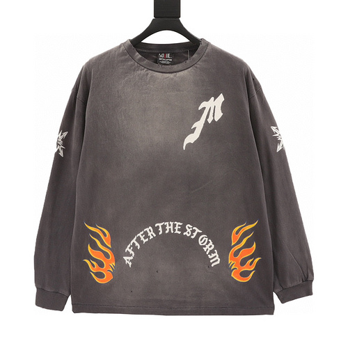 designer,replica,clothing,fake,1:1,lv,luxury,high quality SAINT MICHAEL flame arrow print long sleeves (ECCA)