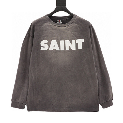 designer,replica,clothing,fake,1:1,lv,luxury,high quality SAINT MICHAEL slogan printed long sleeves (124B)