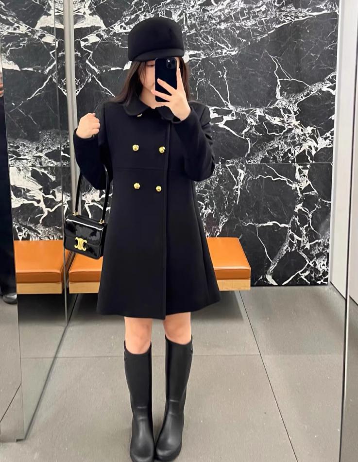 designer,replica,clothing,fake,1:1,lv,luxury,high quality Celine new doll collar woolen mid-length coat designer,replica,clothing,fake,1:1,lv,luxury,high quality Celine new doll collar woolen mid-length coat