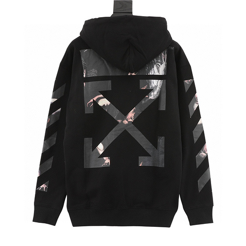 designer,replica,clothing,fake,1:1,lv,luxury,high quality OFF WHITE C∕O VIRGIL 20ss back angel religious print long-sleeved hooded sweatshirt (1379)