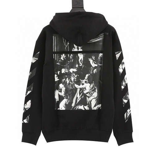 designer,replica,clothing,fake,1:1,lv,luxury,high quality OFF WHITE C∕O VIRGIL Virgin Mary religious print long-sleeved hooded sweatshirt on the back (3E97)