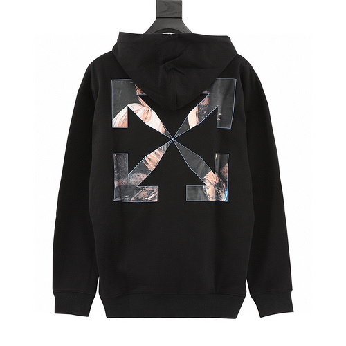 designer,replica,clothing,fake,1:1,lv,luxury,high quality OFF WHITE C∕O VIRGIL small religious print long-sleeved hooded sweatshirt (FA22)