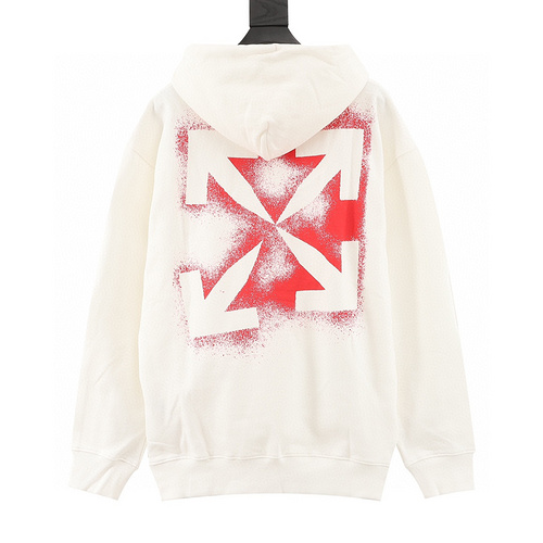 designer,replica,clothing,fake,1:1,lv,luxury,high quality OFF WHITE C∕O VIRGIL splash-ink arrow print long-sleeved hooded sweatshirt (4AFE)