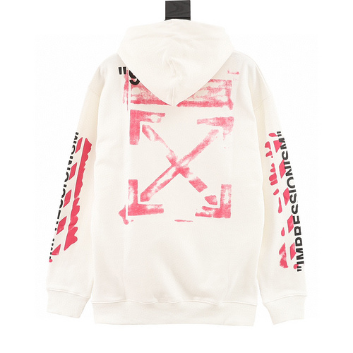 designer,replica,clothing,fake,1:1,lv,luxury,high quality OFF-WHITE back pink painted arrow hooded sweatshirt (D790)