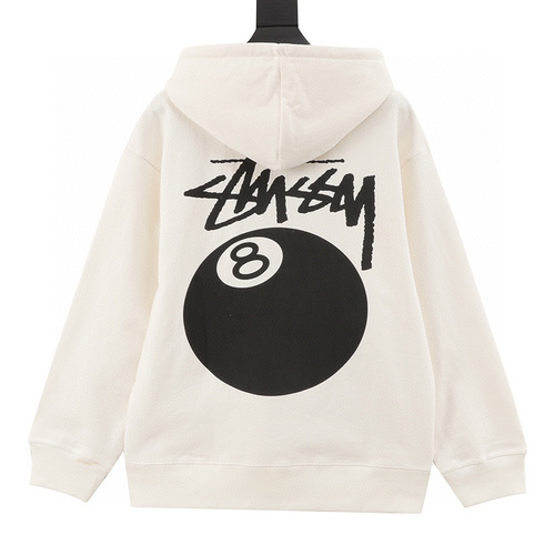 designer,replica,clothing,fake,1:1,lv,luxury,high quality Stussy Stussy black eight-zip hooded jacket (C38C)