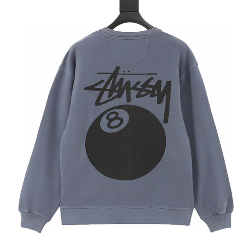 designer,replica,clothing,fake,1:1,lv,luxury,high quality Stussy Stussy black eight round neck sweatshirt (978F)