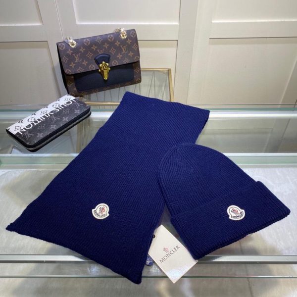 designer,replica,clothing,fake,1:1,lv,luxury,high quality MONCLER Hat and Scarf Classic Set
