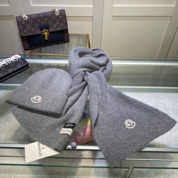 designer,replica,clothing,fake,1:1,lv,luxury,high quality MONCLER Hat and Scarf Classic Set