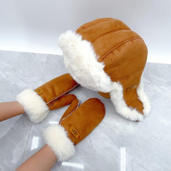 designer,replica,clothing,fake,1:1,lv,luxury,high quality UGG hat, rabbit fur gloves, two-piece set
