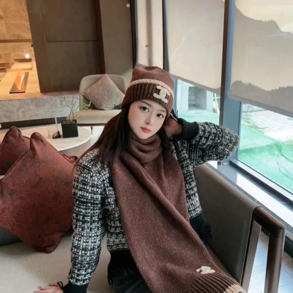 designer,replica,clothing,fake,1:1,lv,luxury,high quality Chanel new hat and scarf set