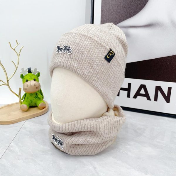 designer,replica,clothing,fake,1:1,lv,luxury,high quality Coach scarf, hat and gloves three-piece set