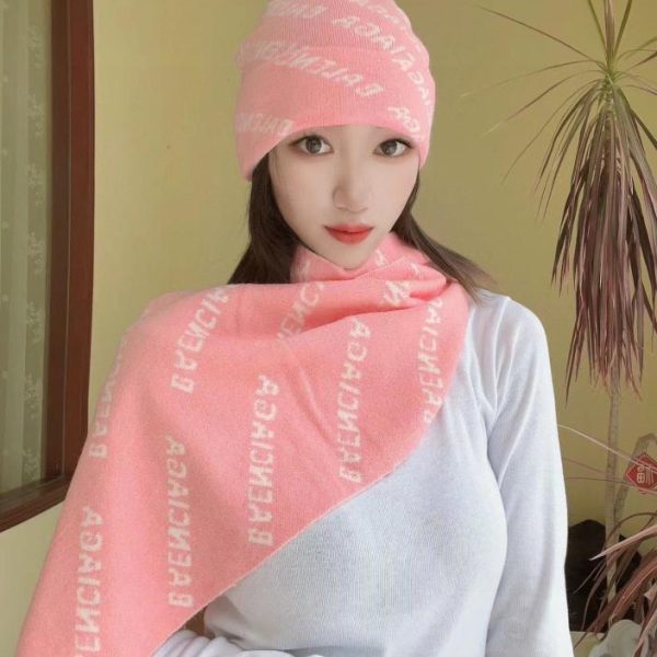 designer,replica,clothing,fake,1:1,lv,luxury,high quality Balenciaga hat scarf set