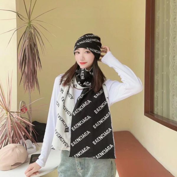 designer,replica,clothing,fake,1:1,lv,luxury,high quality Balenciaga hat scarf set
