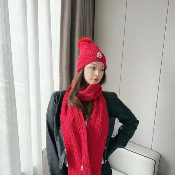 designer,replica,clothing,fake,1:1,lv,luxury,high quality MONCLER Hat and Scarf Classic Set