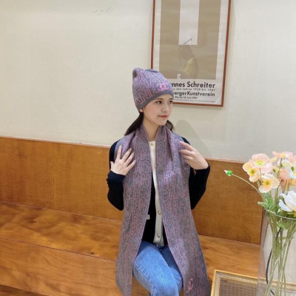 designer,replica,clothing,fake,1:1,lv,luxury,high quality Chanel new hat and scarf set