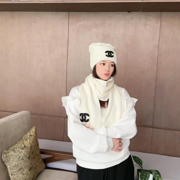 designer,replica,clothing,fake,1:1,lv,luxury,high quality Chanel new hat and scarf set