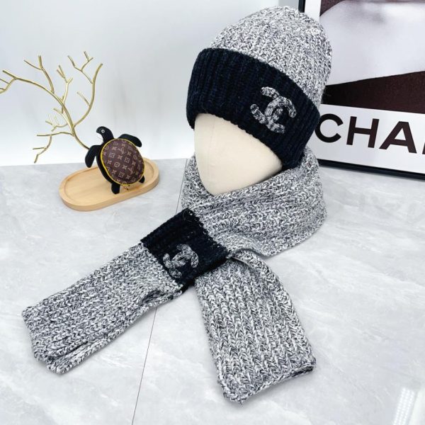 designer,replica,clothing,fake,1:1,lv,luxury,high quality Chanel new hat and scarf set
