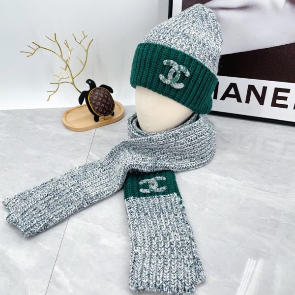 designer,replica,clothing,fake,1:1,lv,luxury,high quality Chanel new hat and scarf set