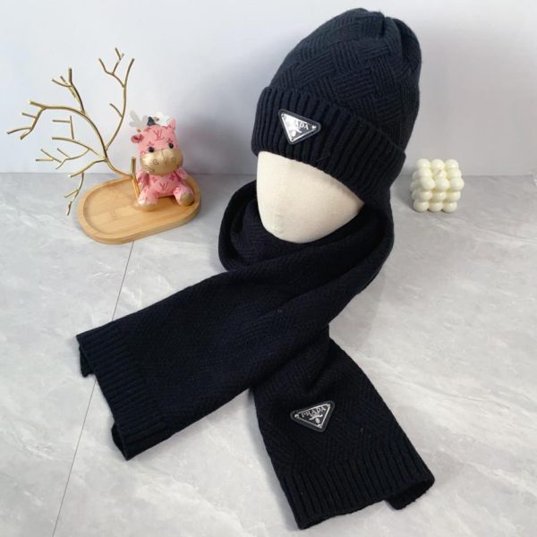 designer,replica,clothing,fake,1:1,lv,luxury,high quality Prada wool two-piece hat