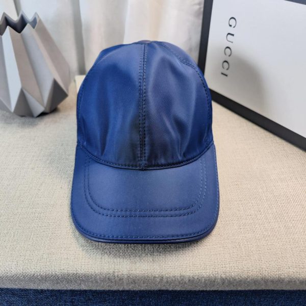 designer,replica,clothing,fake,1:1,lv,luxury,high quality PRADA triangle logo blue logo [moon] baseball cap