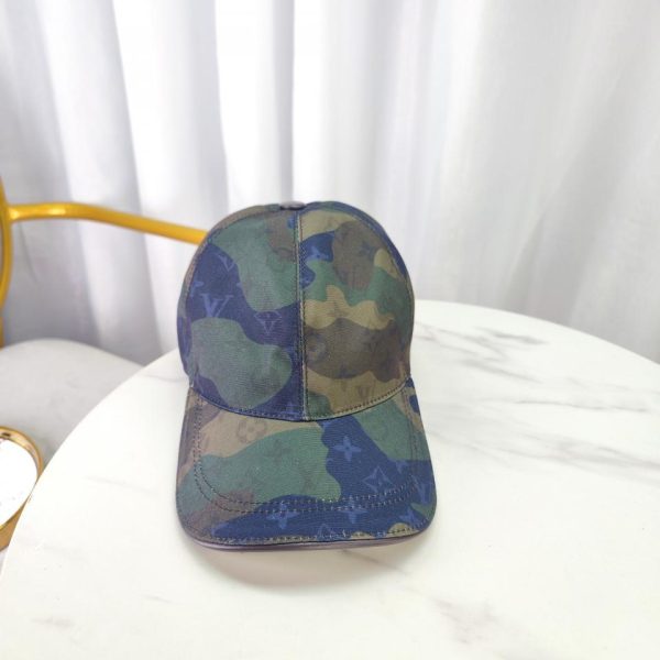 designer,replica,clothing,fake,1:1,lv,luxury,high quality Louis Vuitton camouflage military green high version baseball cap