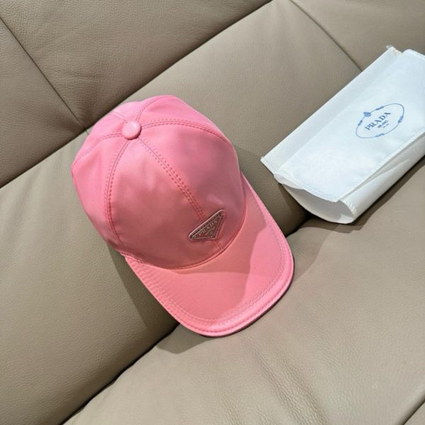 designer,replica,clothing,fake,1:1,lv,luxury,high quality Prada classic baseball cap classic inverted triangle metal logo