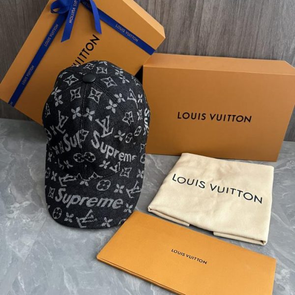 designer,replica,clothing,fake,1:1,lv,luxury,high quality Louis VuittonX Supreme joint new baseball cap